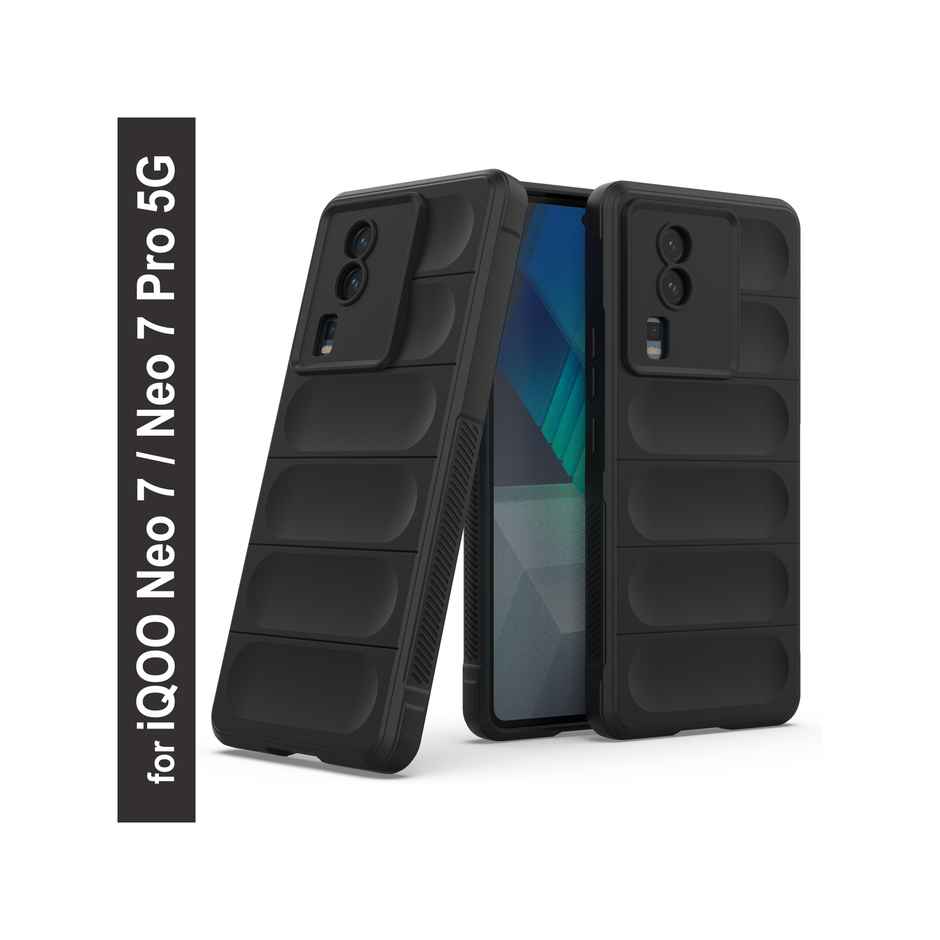 Zapcase Back Cover for iQOO Neo 7 5G | iQOO Neo 7 Pro | Magic-Black