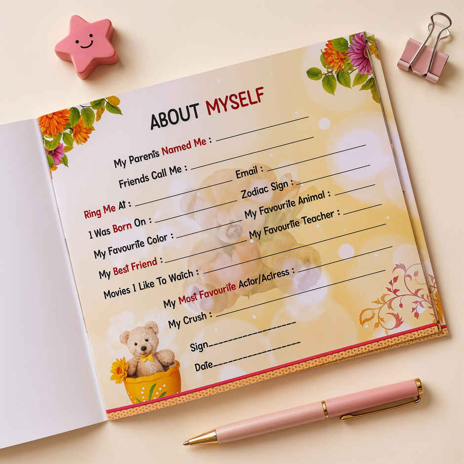 Vintage Teddy Bear Slam Book for Friends | Oye Happy