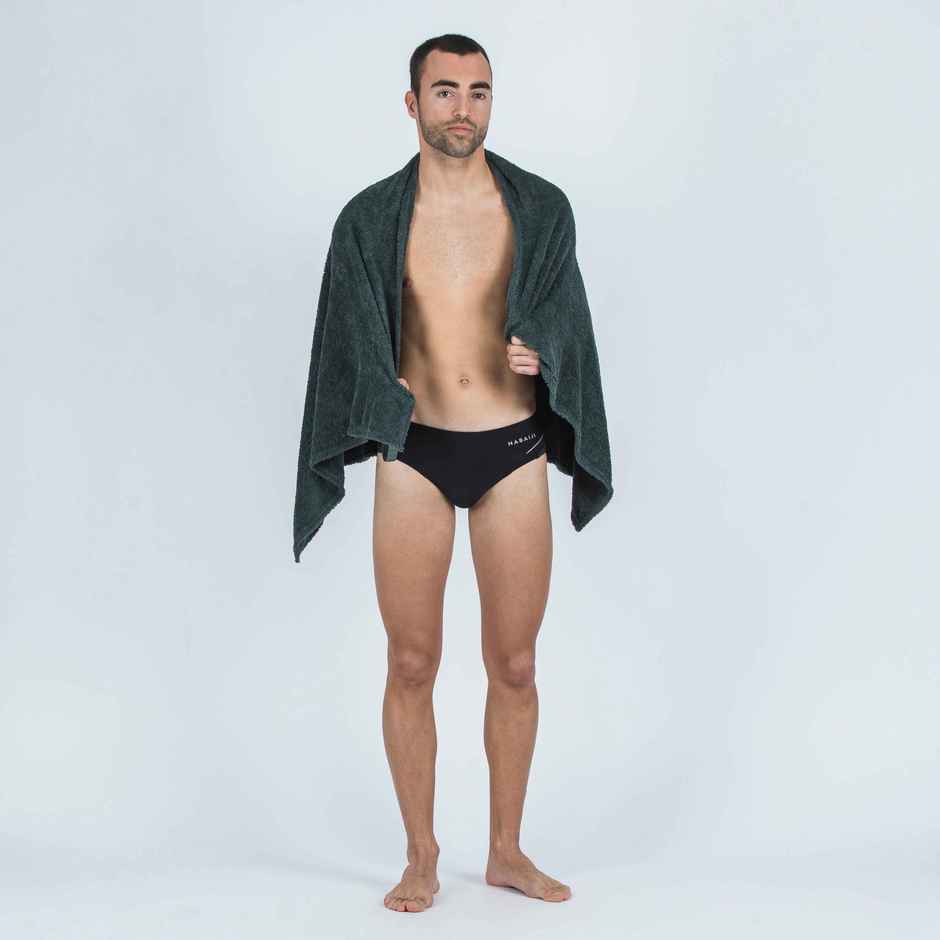 Nabaiji By Decathlon | Ultra-Soft Microfibre Towel L 32 x 52 in - Khaki Green