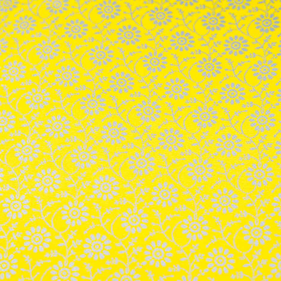 Yellow Floral Wrapping Paper | ServDharm
