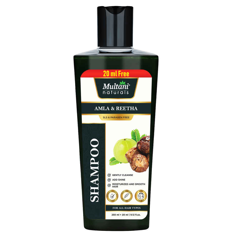 Multani Naturals Amla & Reetha Hair Shampoo | Thicker & Stronger Hair | SLS & Paraben Free