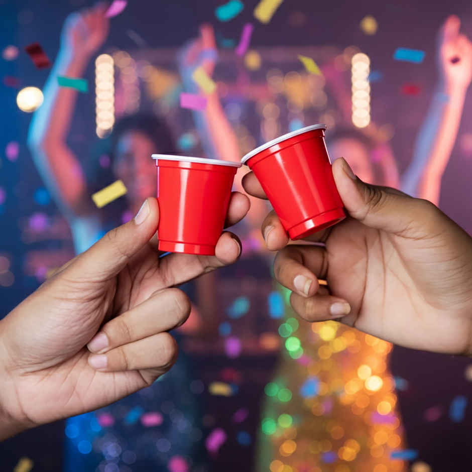 Disposable Premium Beer Pong Party Shot Glasses | Party Needs | Red - 60 ml | Propcon