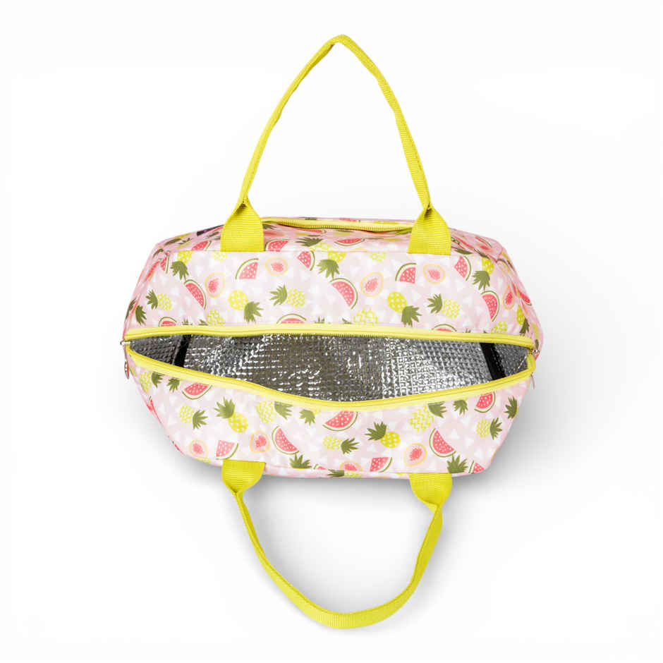 HOOM Print Lunch Bag with Met-PET Aluminium Insulation & Front Pocket | Fresh and Warm for Longer