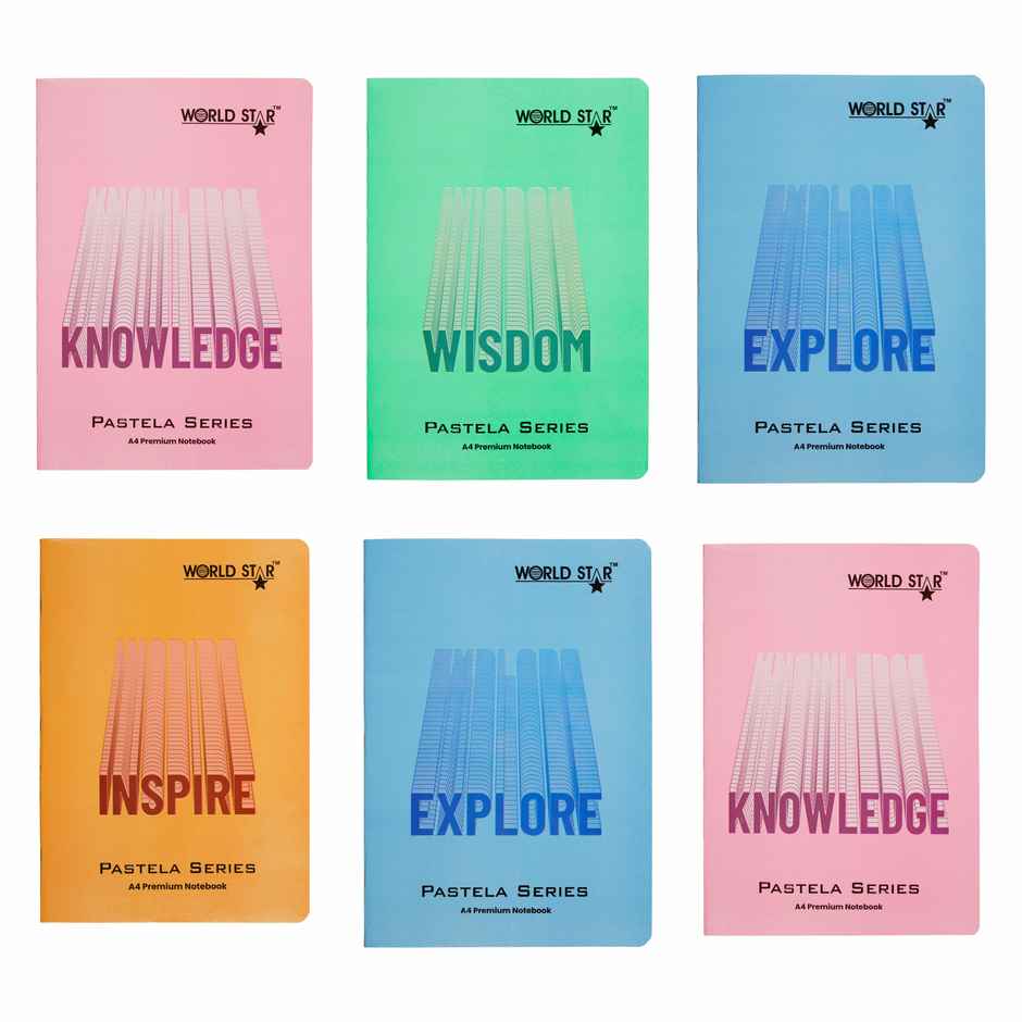 ABK A4 Long Book 21 x 29.66 cms 172 Pages Pack Of 6 - Ruled