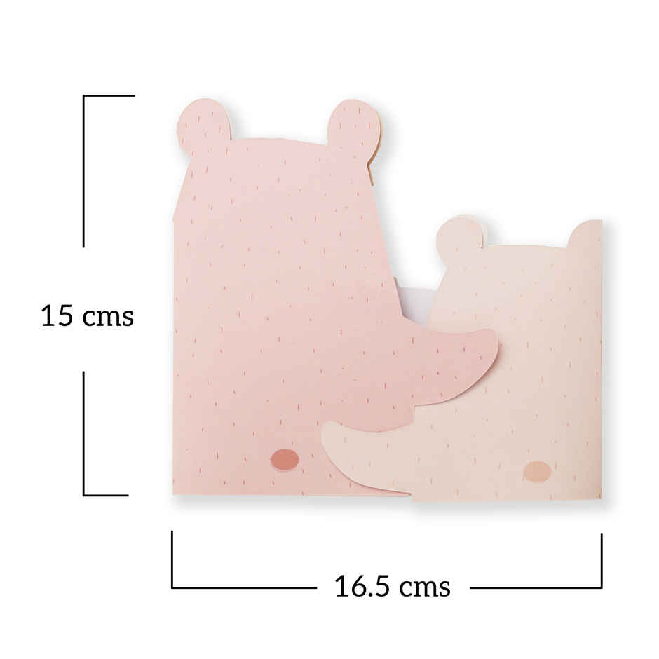 Teddy Bear Hugs Greeting Card | Cute Card | Oye Happy