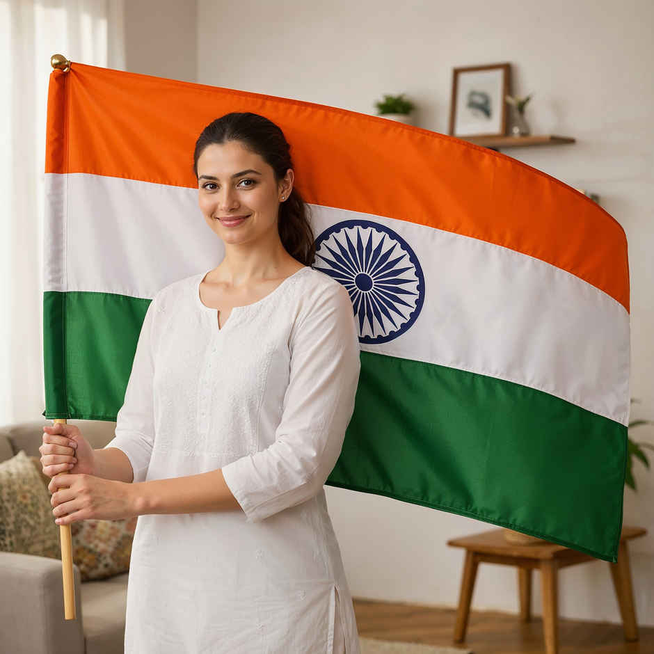 Indian Flag Medium | 6 x 4 ft | Tricolor Flag for Cricket Match Parties | Propcon