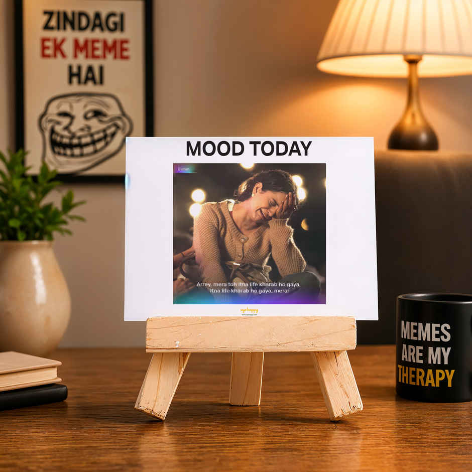 This Is Fine Meme Print Easel Stand | Oye Happy