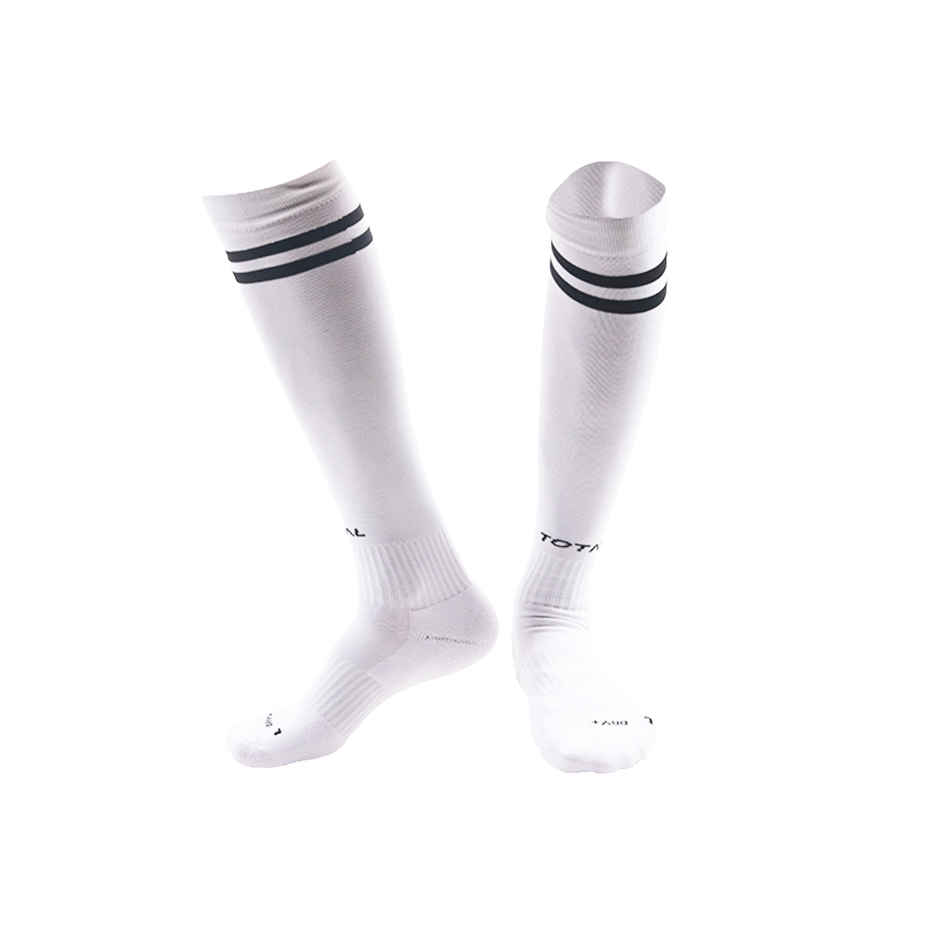Total Trainer Football Stockings - Comfortable Support for Enhanced Performance (White, M)