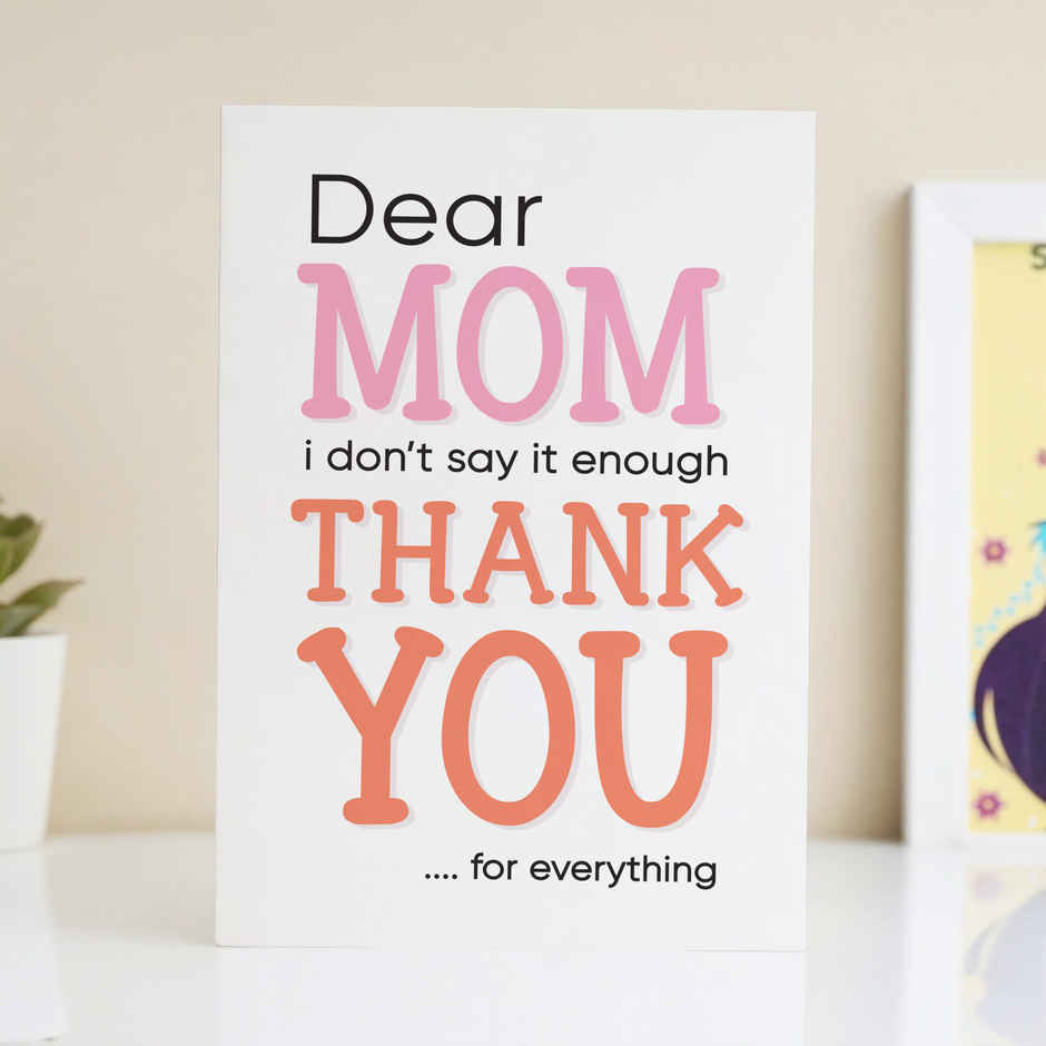 Thank You Mom Greeting Card | Oye Happy