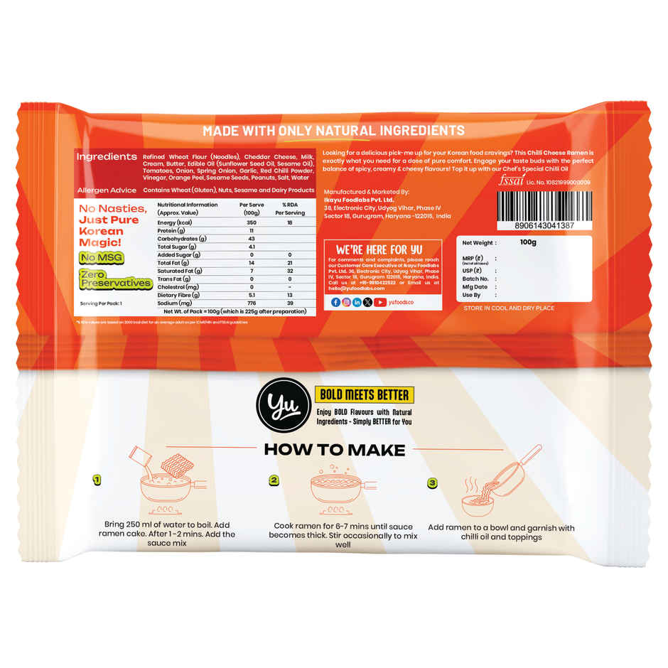 Yu Chilli Cheese - Korean Ramen Noodles