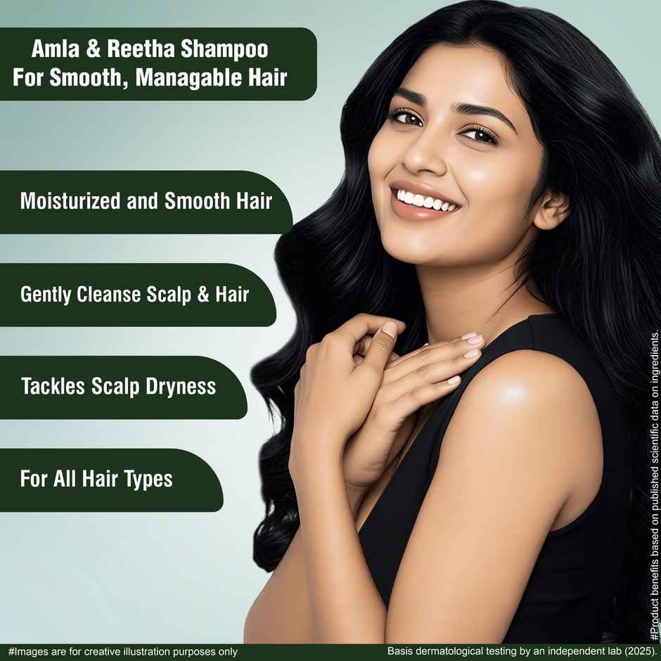 Multani Naturals Amla & Reetha Hair Shampoo | Thicker & Stronger Hair | SLS & Paraben Free