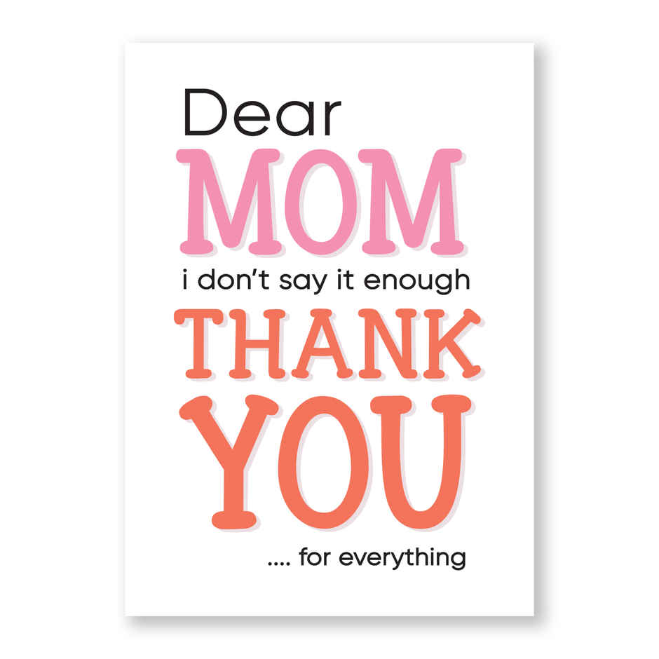 Thank You Mom Greeting Card | Oye Happy