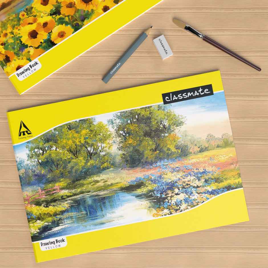 Classmate Drawing Book Soft Bound Unruled Notebook (36 Pages, 21 X 30 cm, Assorted Designs)