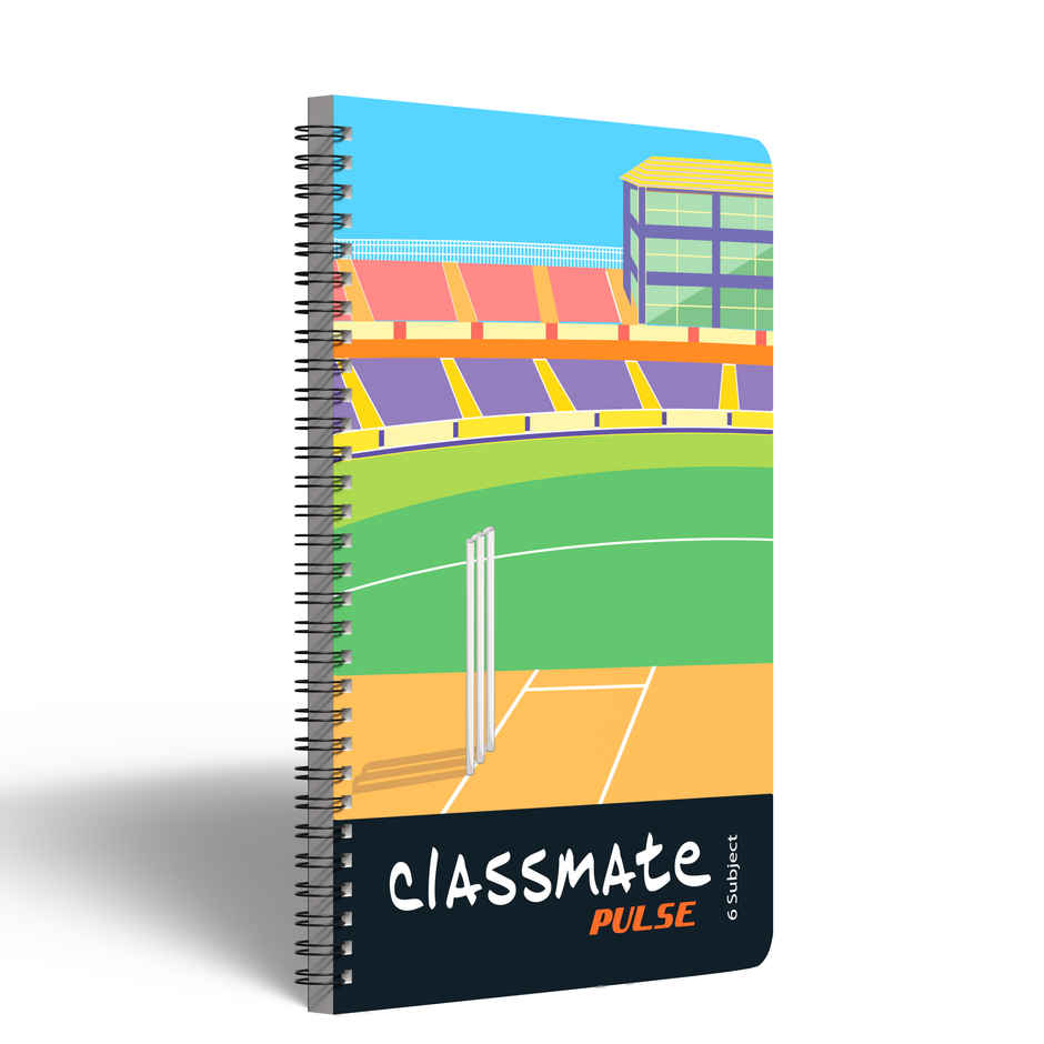 Classmate | Pulse | Spiral Notebook | 6 Sub | Single Line | 267 X 203 |302 Pages