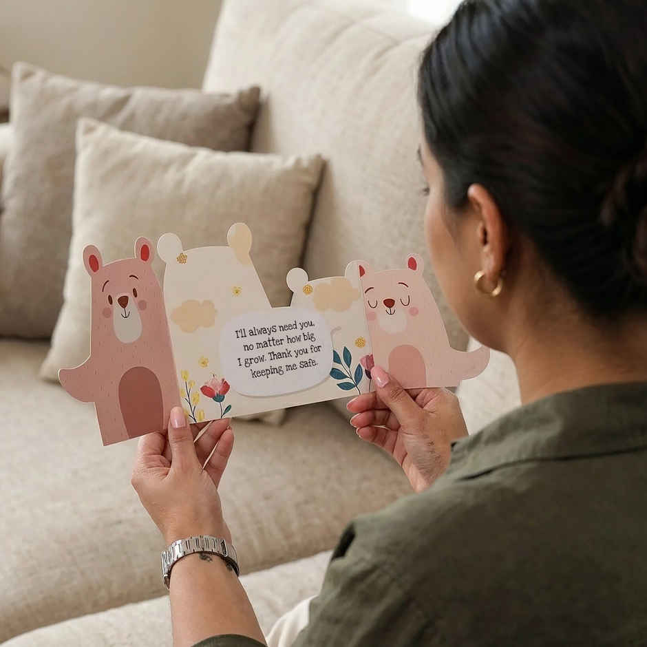 Teddy Bear Hugs Greeting Card | Cute Card | Oye Happy