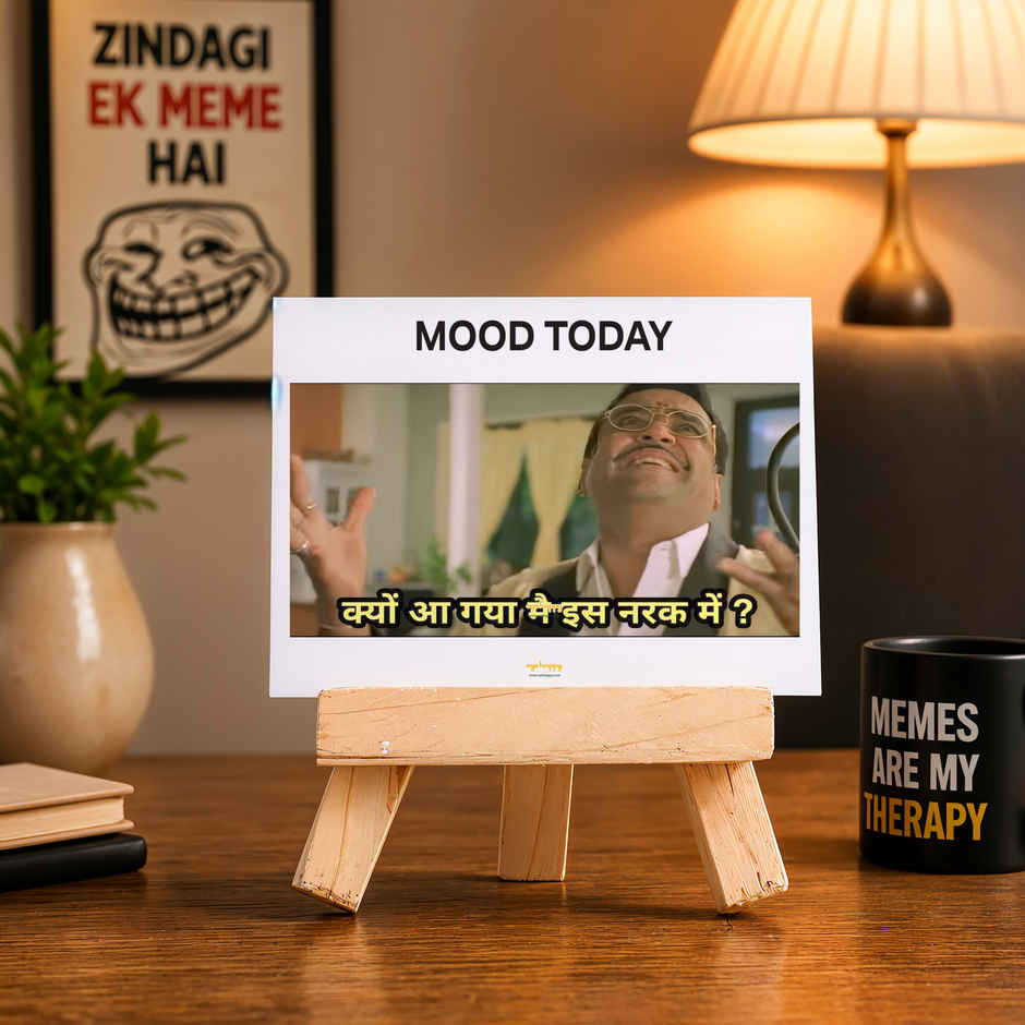 This Is Fine Meme Print Easel Stand | Oye Happy