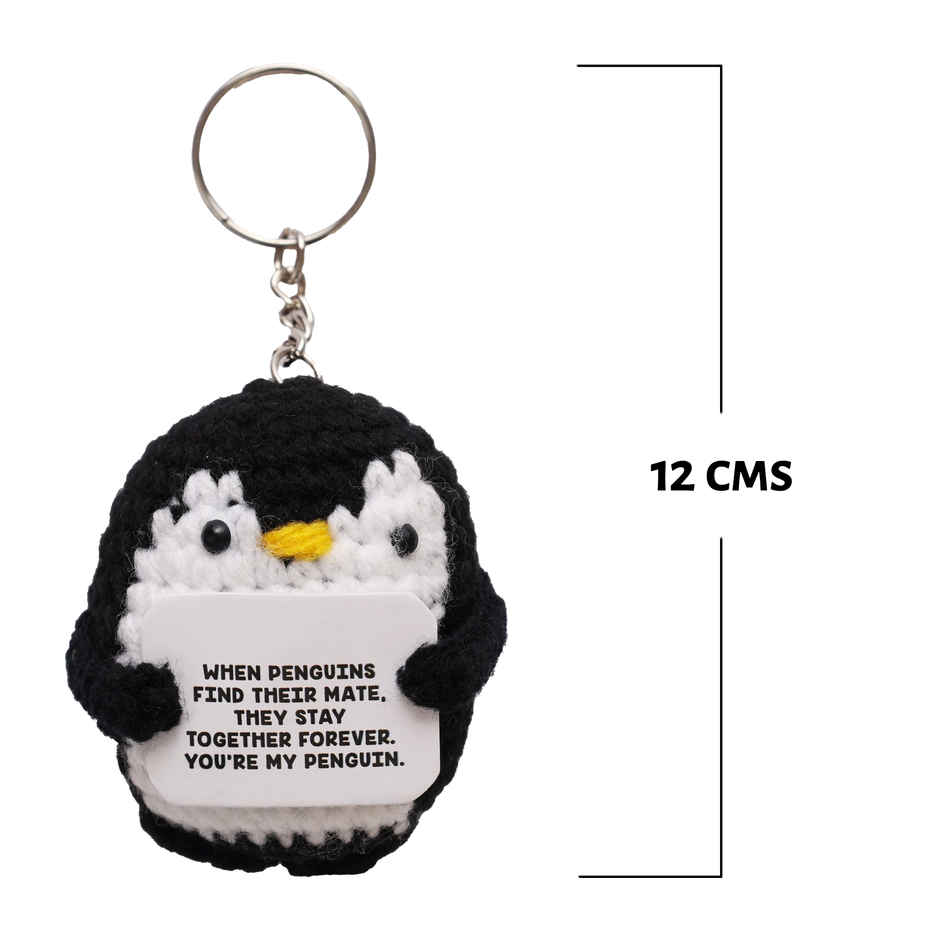 Cute Crochet Penguin Keyring | Small Gift for Loved Ones | Oye Happy