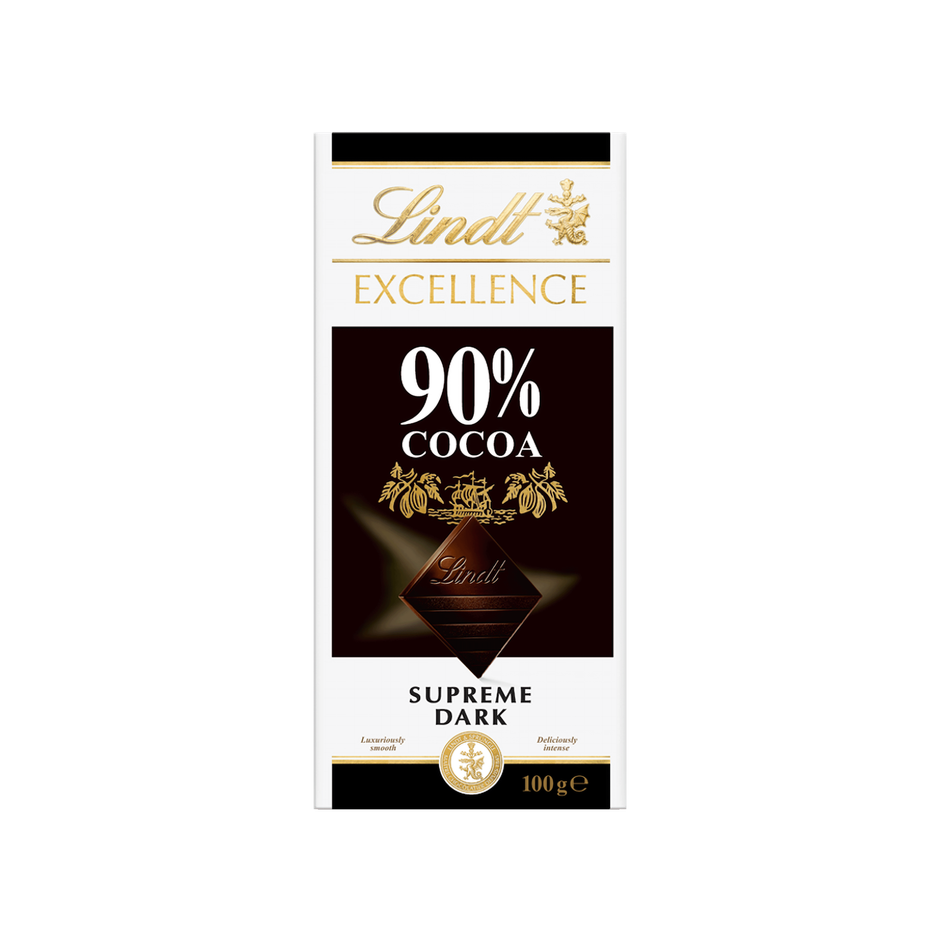 Lindt Excellence 90% Cocoa Supreme Dark Chocolate Bar Combo