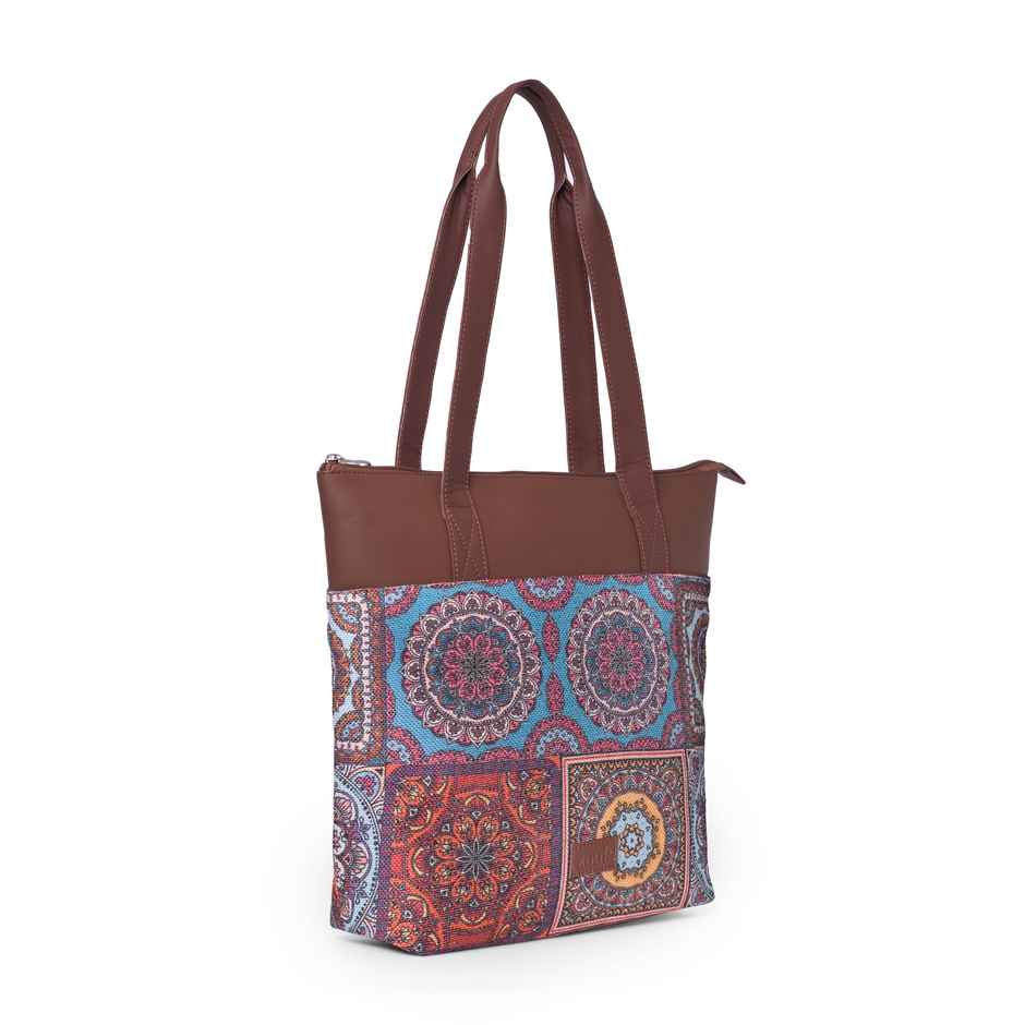 Zouk Multicolour Mandala Print Everyday Tote Bag - Multicolour