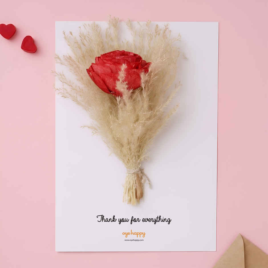 Preserved Flower Bouquet Greeting Card | Happy Mail