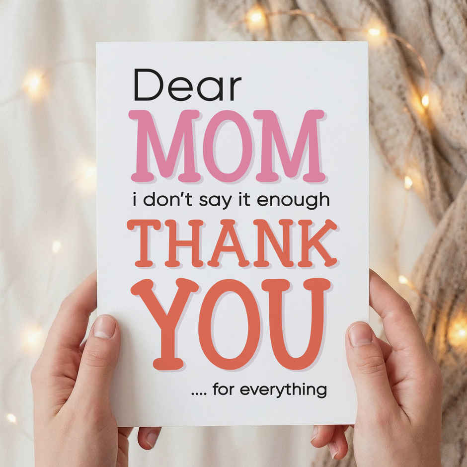 Thank You Mom Greeting Card | Oye Happy