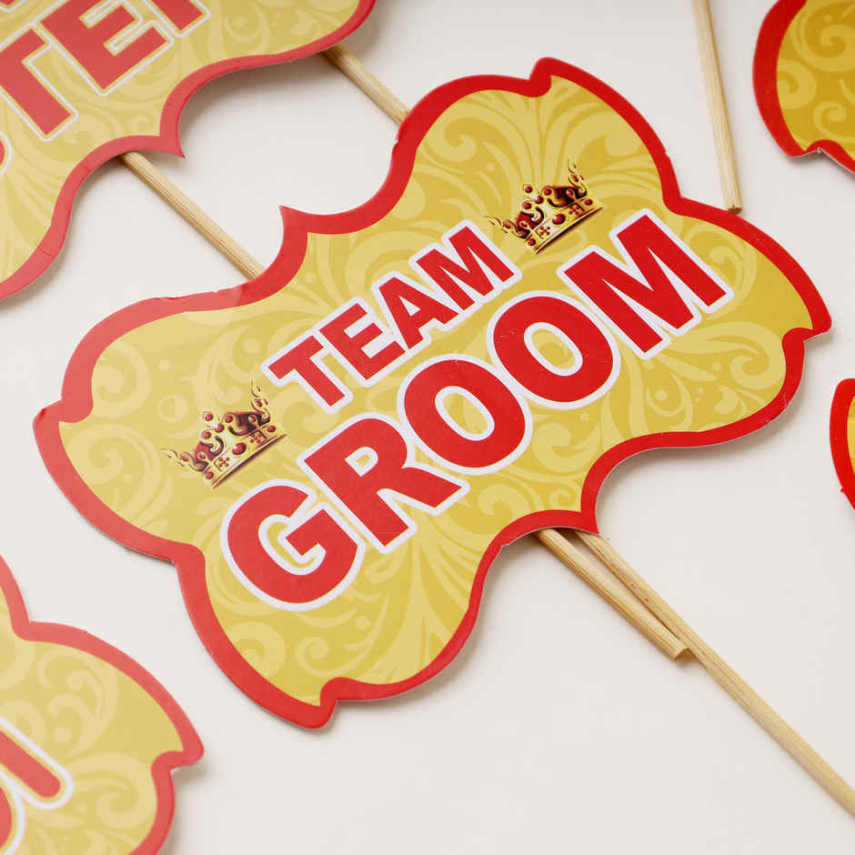 Haldi Photobooth Props Yellow Red | Propcon