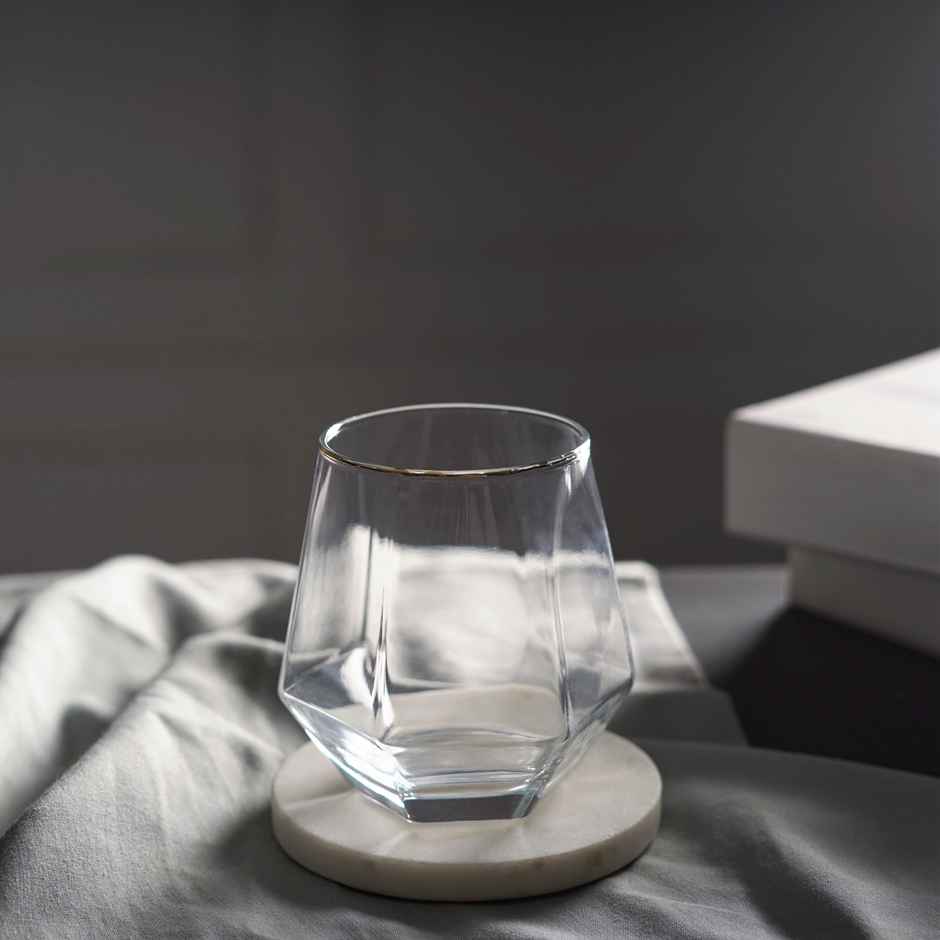 The Artment Minimalist Diamond Whiskey, Scotch, Bourbon Glasses Set of 4 (330 ml)