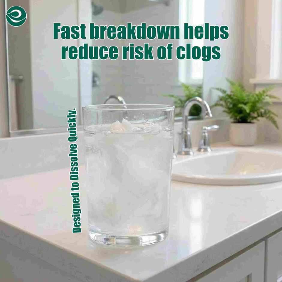 Eco Soul Flushable Extra Large Wet Toilet Wipes | 48 Wipes