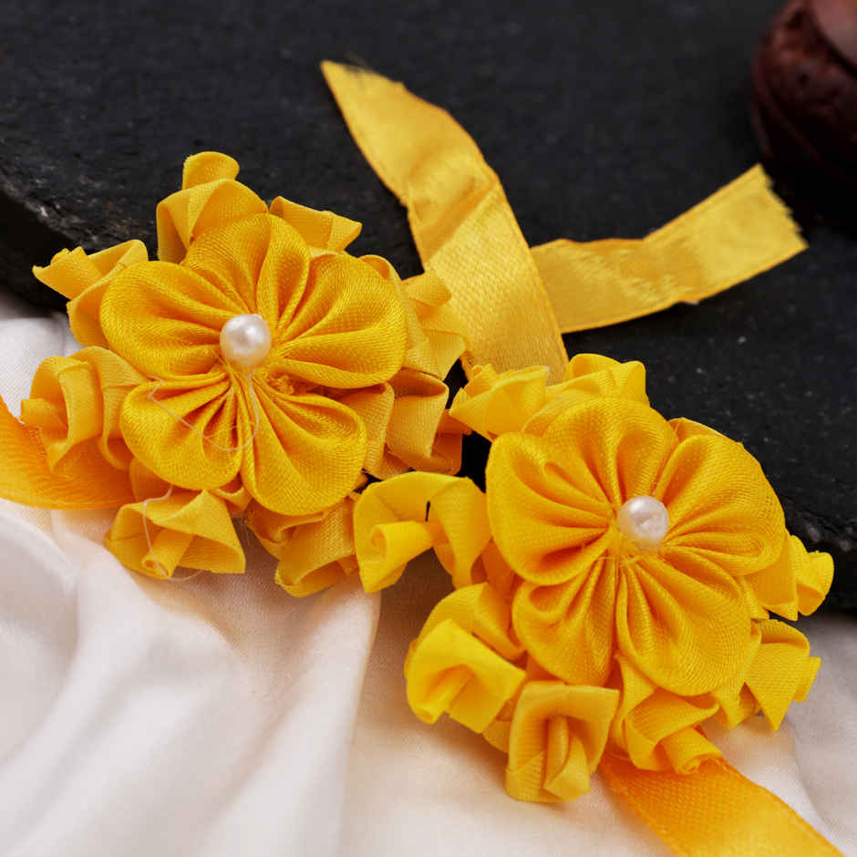 Pearl Traditional Jewellery Set - Elegant Ethnic Accessories Pack | Yellow | Oye Happy
