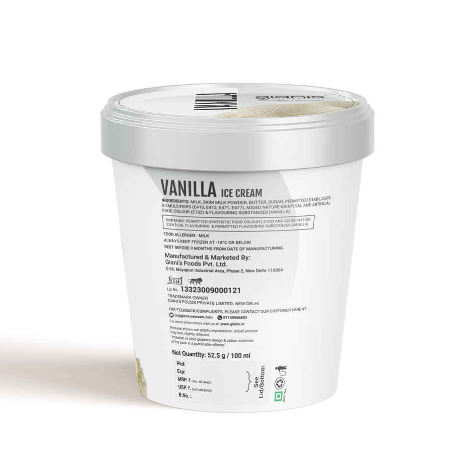 Giani's Vanilla Ice Cream | Classic Flavour