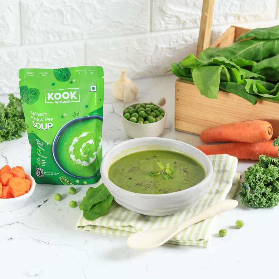 Pluckk Gluten Free Spinach, Kale & Pea Soup | Serves 2