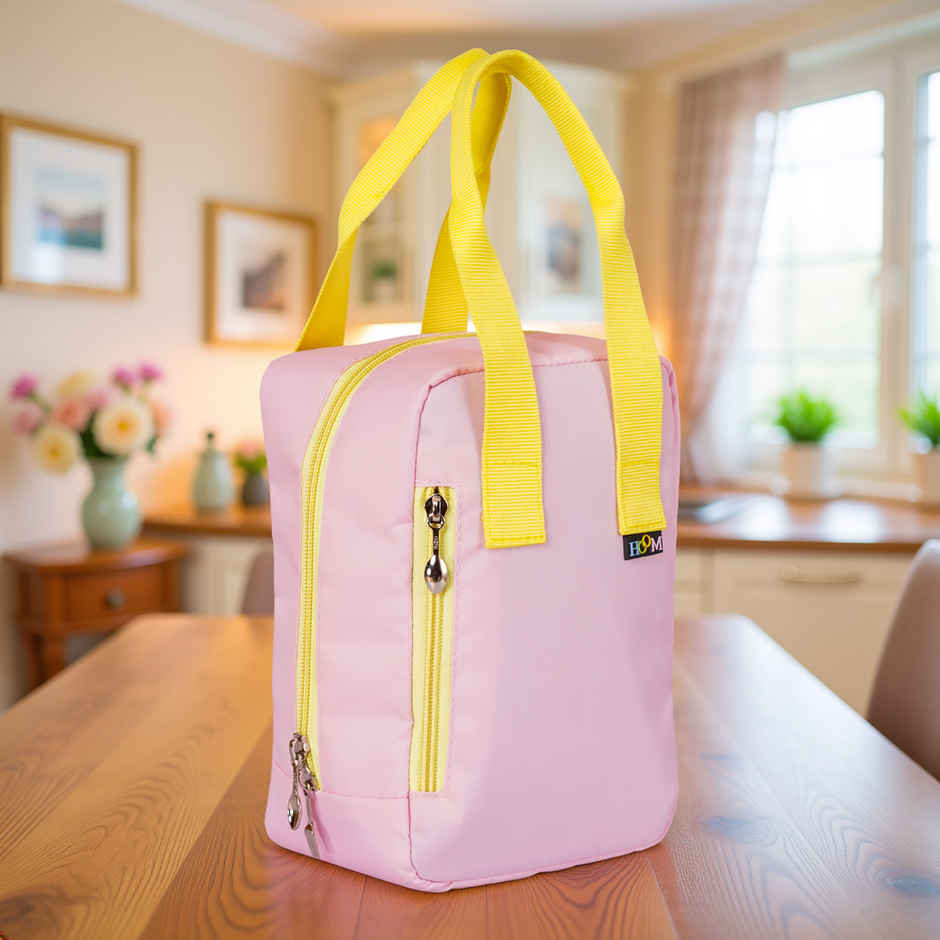 HOOM Solid Colour Lunch Bag with Met-PET Insulation & Front Pocket | Fresh and warm for Longer