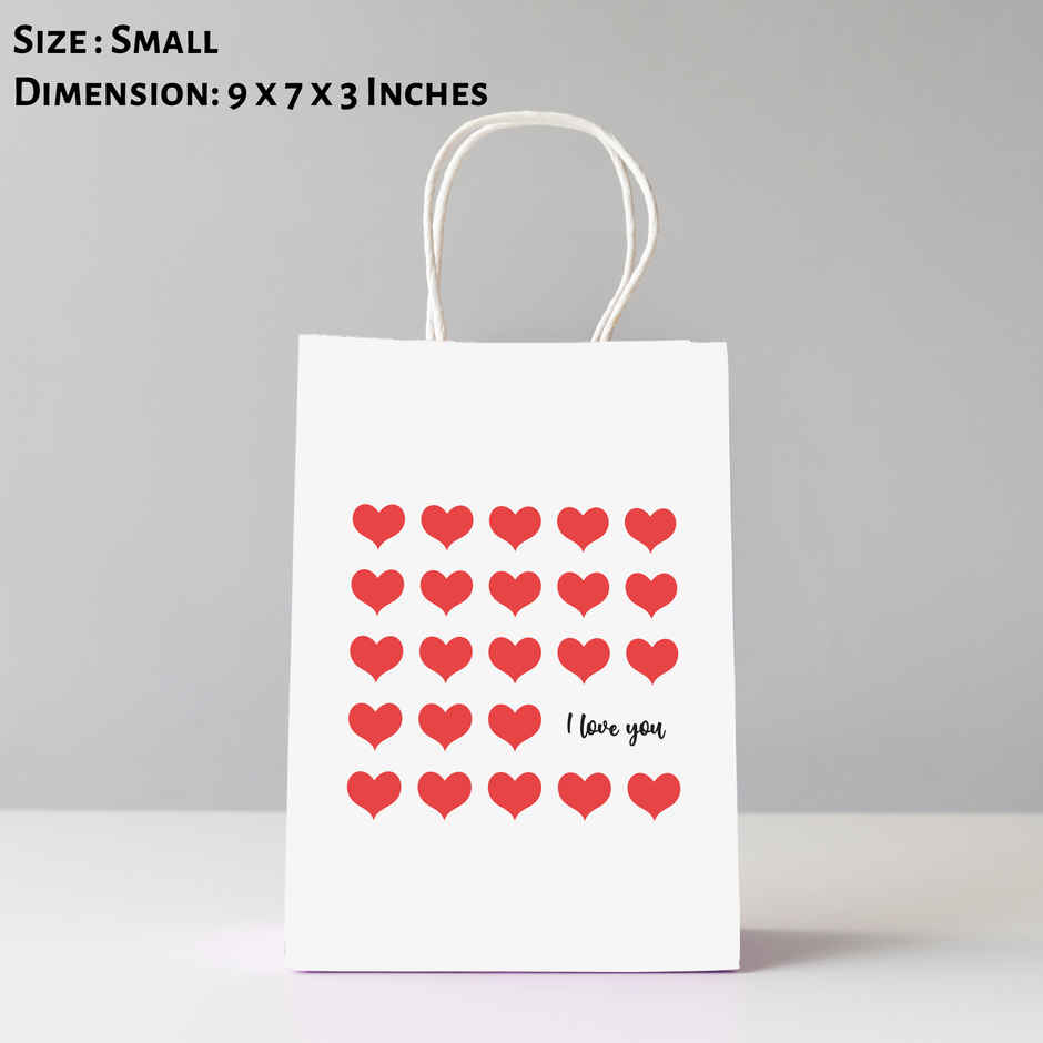 I Love You Gift Bag | Small | 23 x 18 x 8 cm | Happy Mail