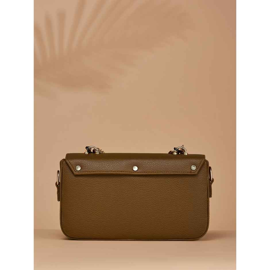 Fargo Brown Trendy Sling Bag Women's Leatherette Sling Bag | FGO-823
