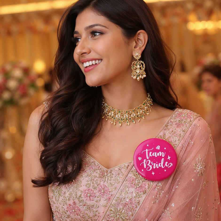 Team Groom Bride Badge Multicolour | Propcon