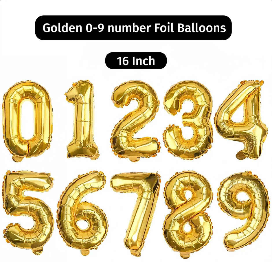 Number Balloons (0-9) | Foil Balloons | Birthday Decoration | Party Needs| Propcon