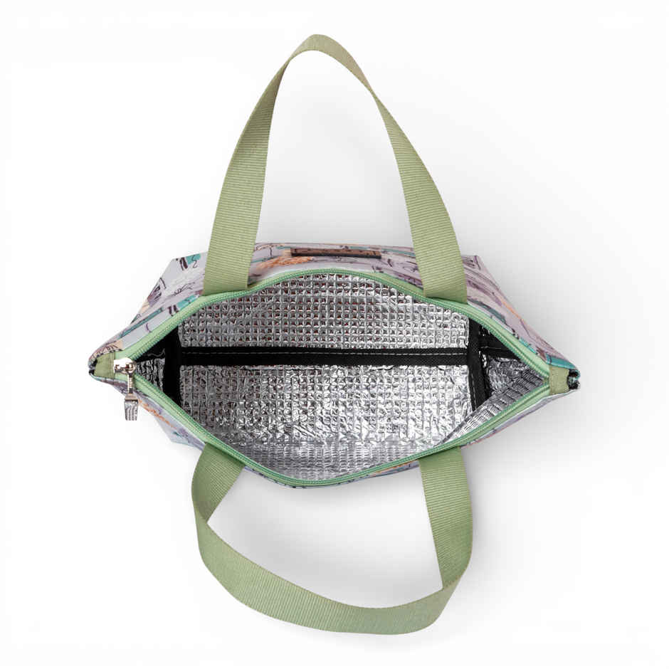 HOOM Print Lunch Bag with Met-PET Aluminium Insulation | Stylish, Functional & Keeps Food Fresh