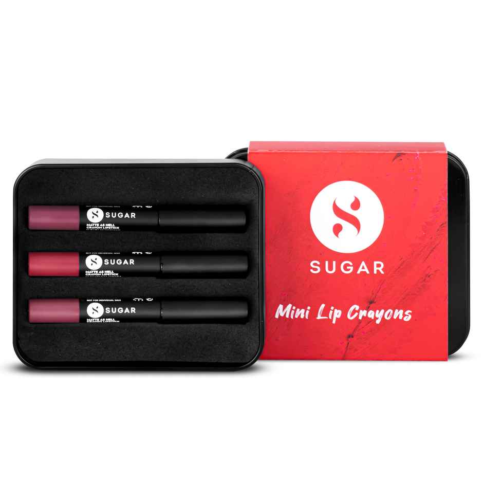 SUGAR Cosmetics Matte As Hell Mini Sets - Nude (Pack of 3)