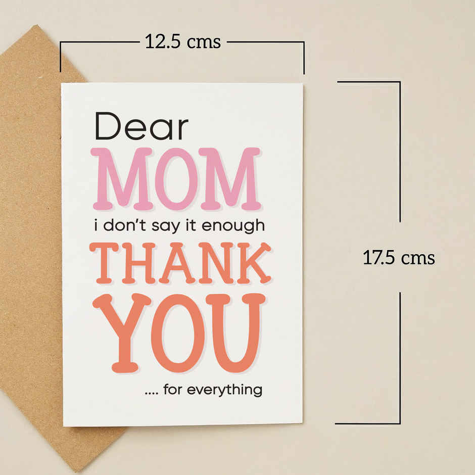 Thank You Mom Greeting Card | Oye Happy