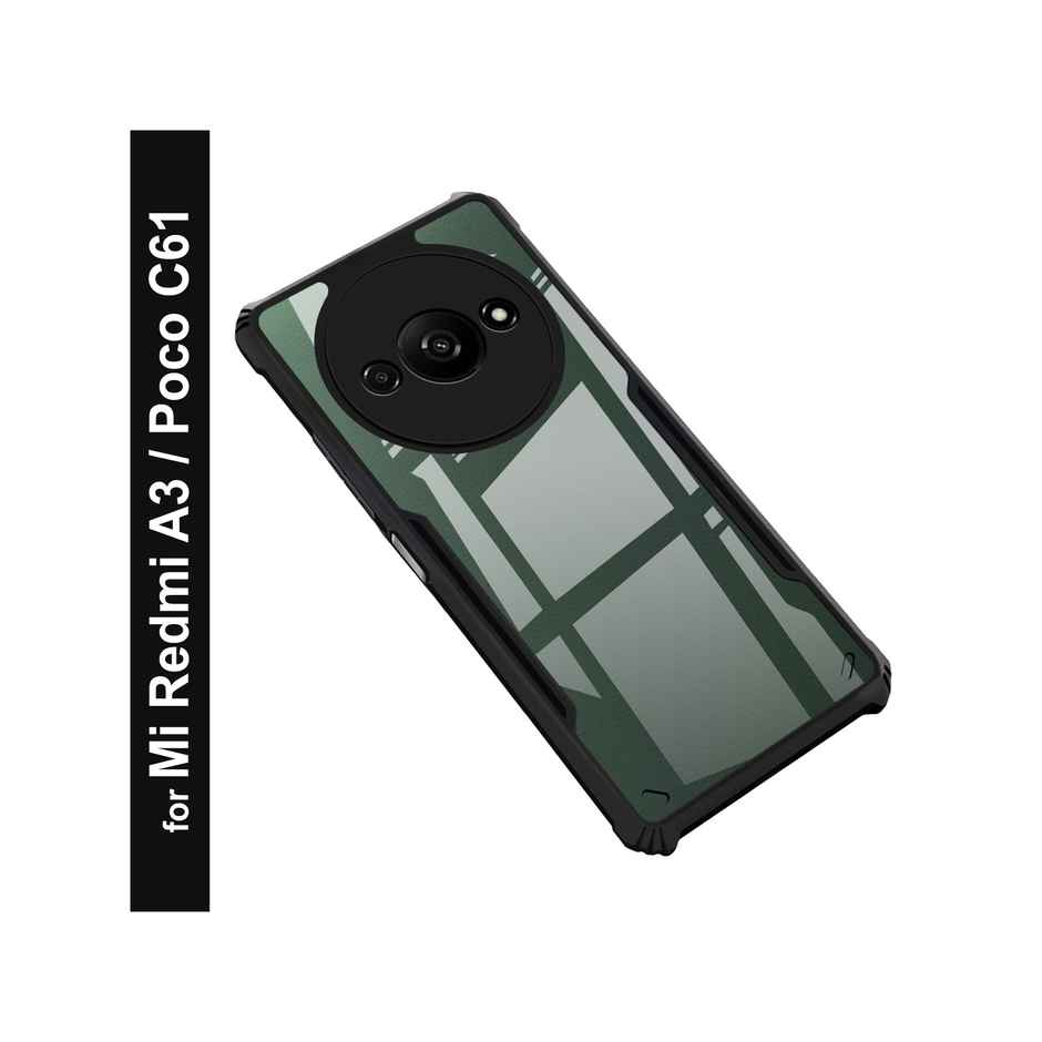 Zapcase Back Cover for Redmi A3 | Matte-Black