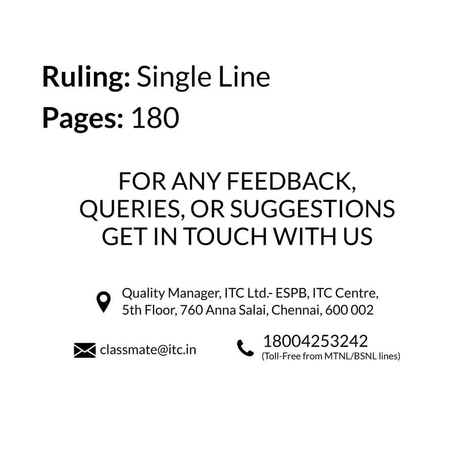 Classmate|Pulse|Spiral| 6 Sub | Single Line| A4| 297 X 210|314 pages