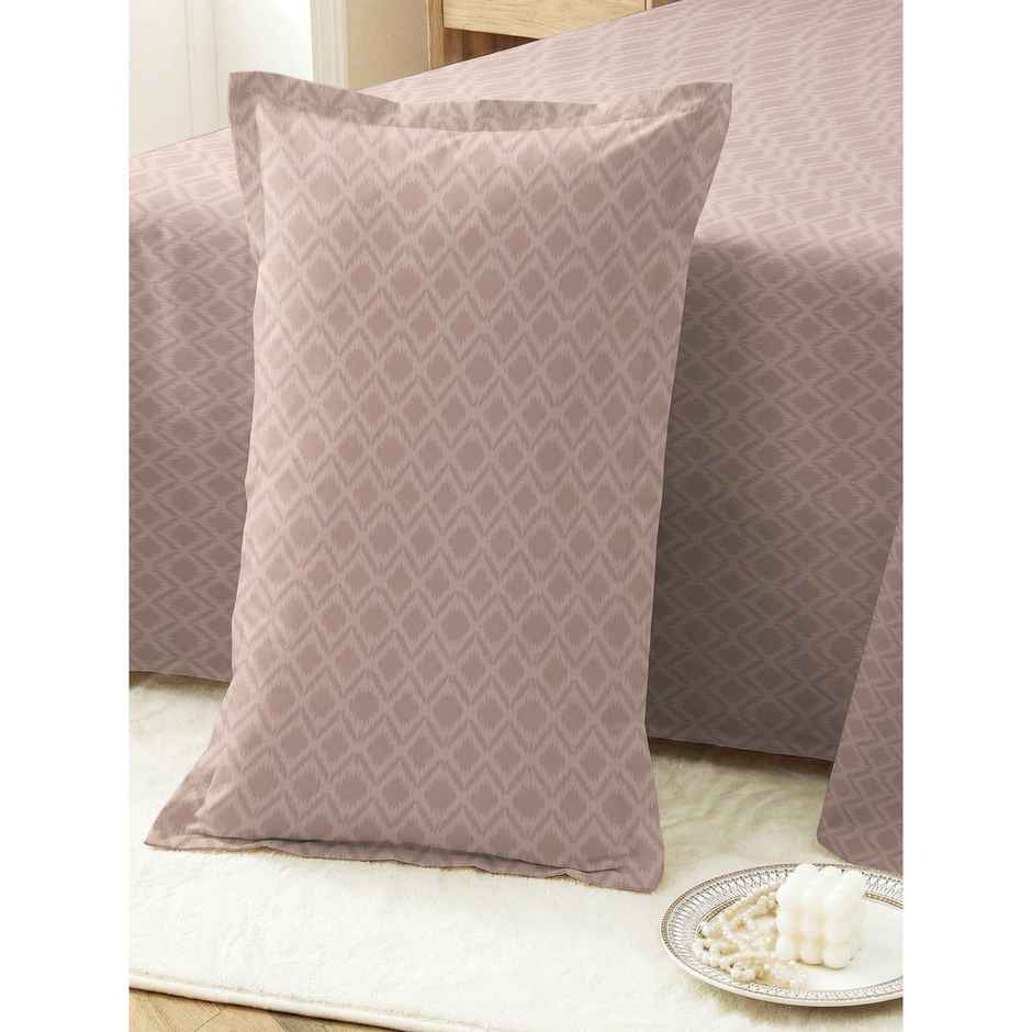 Dream Living Embossed Double Bedsheet Set | Beige - 220 x 250 cm