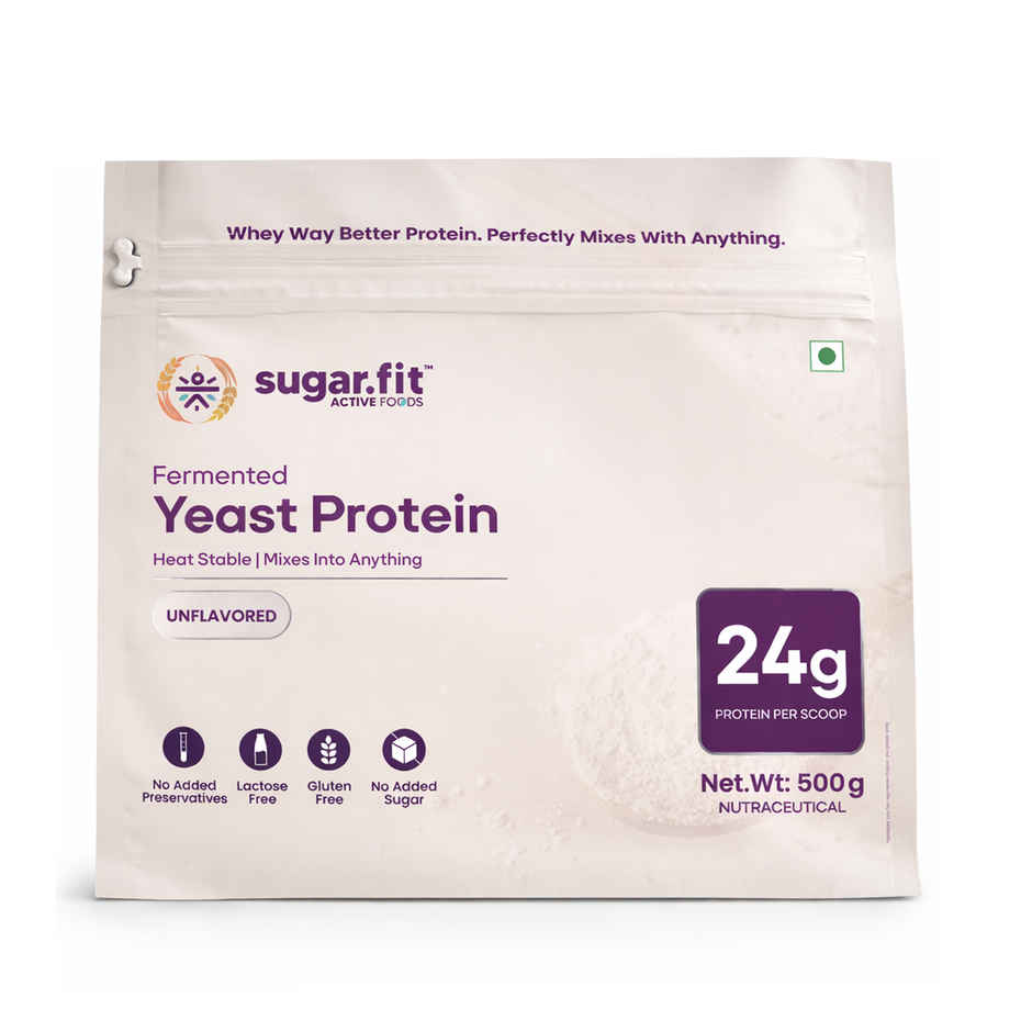 Sugar.fit Fermented Yeast Protein Unflavoured Vegan |24 g Protein