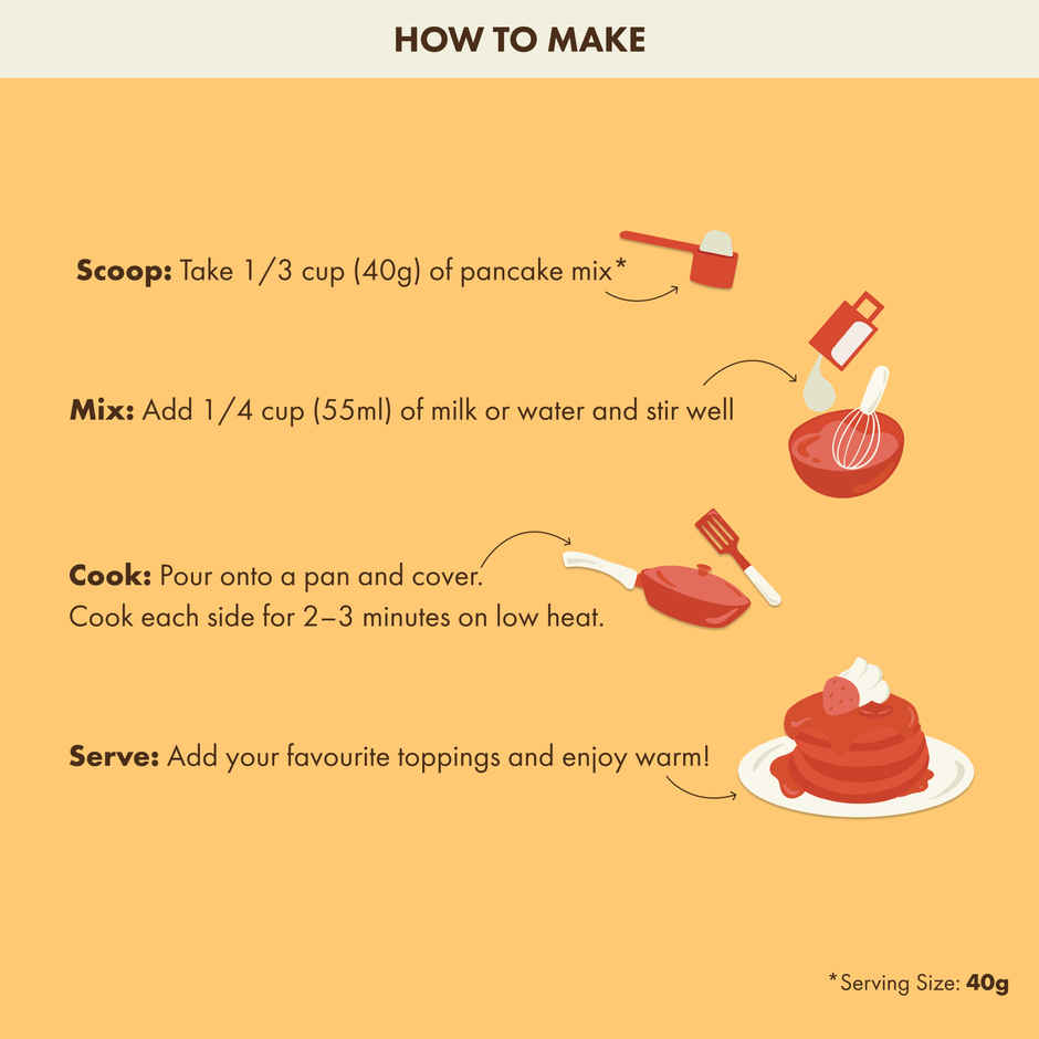 Cosmix No-Nonsense Protein Pancake mix | 8g Protein/Serving | Vanilla - 200g