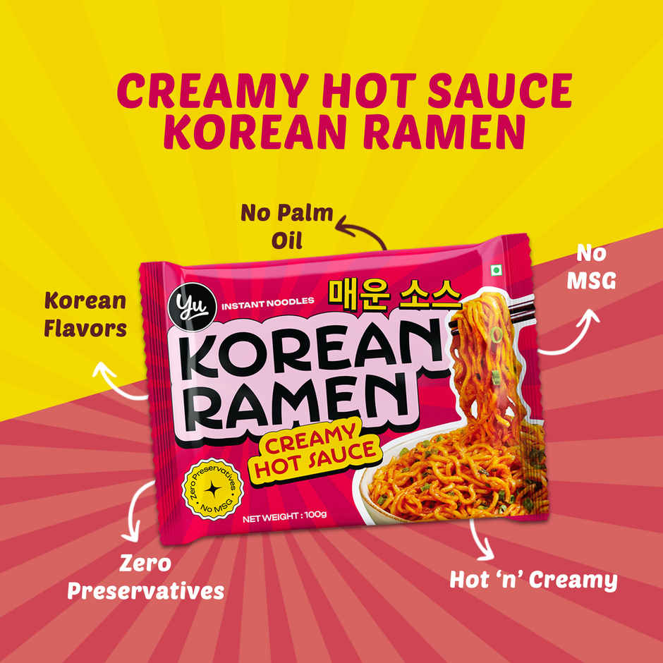 Yu Creamy Hot Sauce - Korean Ramen Noodles Combo 
