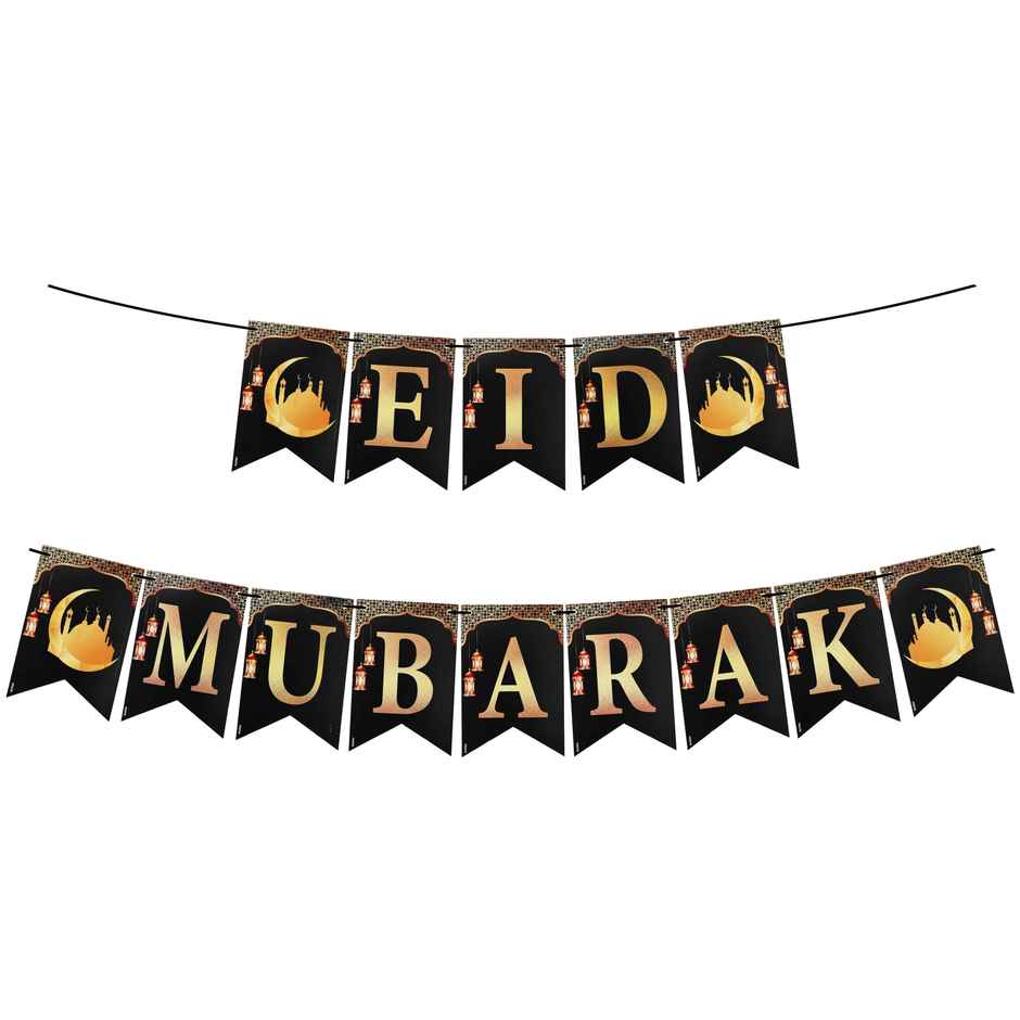 Eid Mubarak Banner (Black) | Propcon