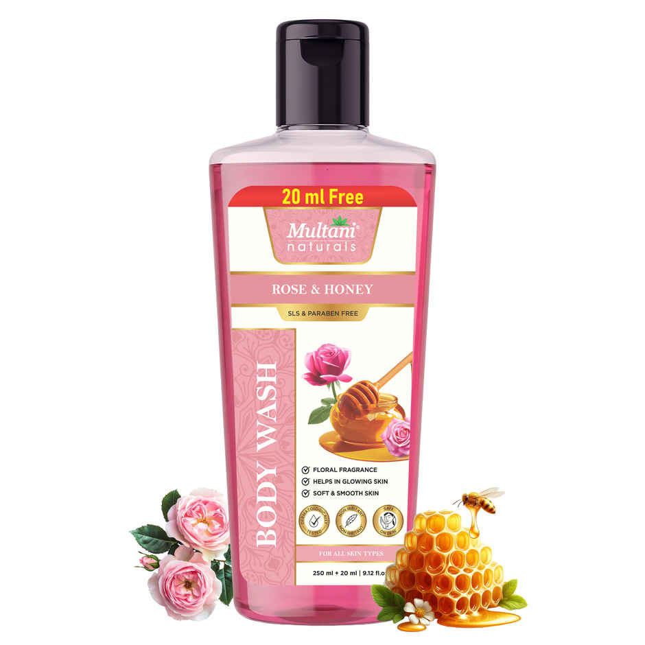 Multani Naturals Rose & Honey Body Wash