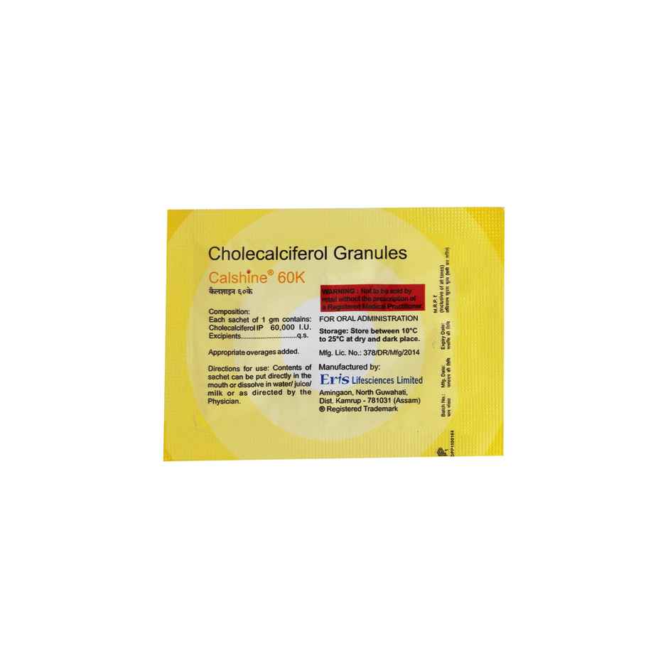 Calshine 60K Vitamin D3 Sugar Free Granules