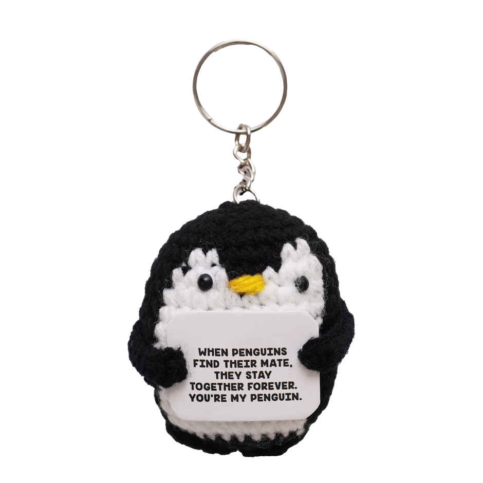 Cute Crochet Penguin Keyring | Small Gift for Loved Ones | Oye Happy