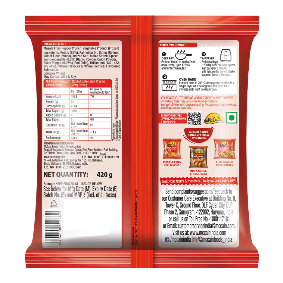 McCain French Fries Pepper Crunch | Crispy & Tasty